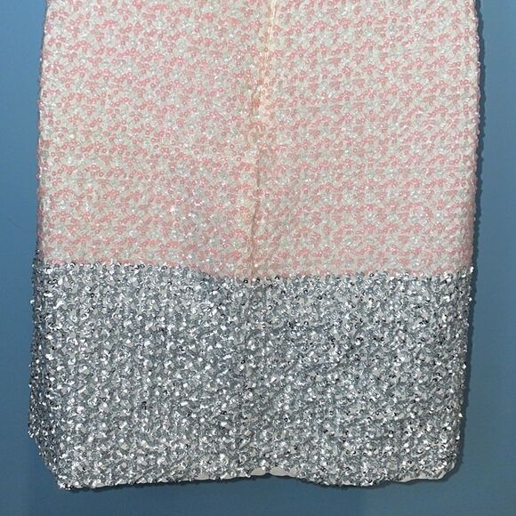 Badgley Mischka Sequin Beaded Sleeveless Mini Sheath Cocktail Dress - Picture 12 of 16